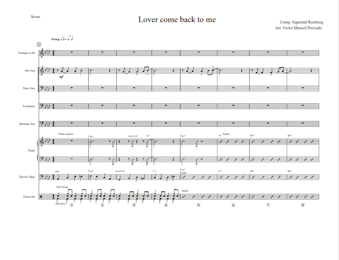 create a professional musical arrangement