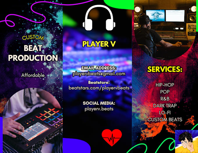 produce a custom rap trap pop hip hop beat