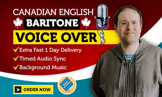 record a canadian deep voice over for your project