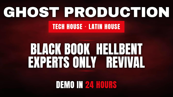 be your ghost producer for tech house, afro house and melodic techno