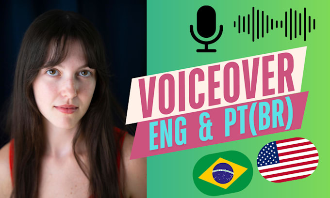 record professional female voiceover eng and pt