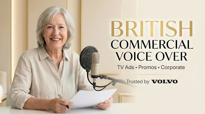 record a british female voice over for ads