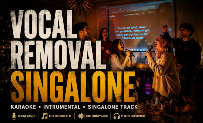 make a karaoke, intrumental, singalone track