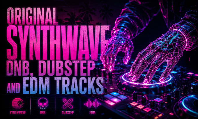 compose original synthwave, dnb, dubstep and edm tracks