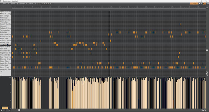 program midi drums for your black metal song