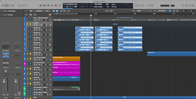 record sax parts for your song