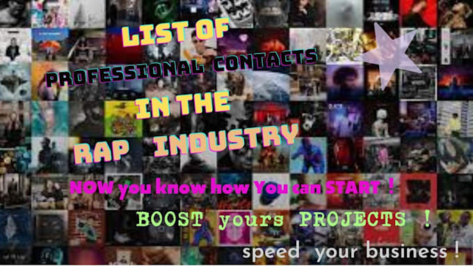 provide you a list of professional contacts in the rap industry US  fr
