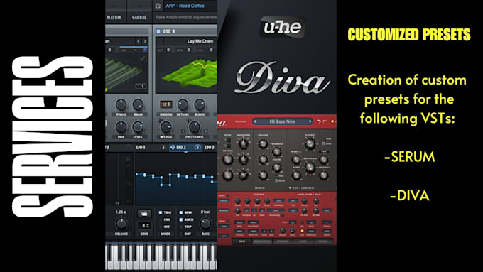 create original presets for diva or serum