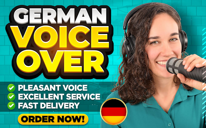 record a german advertisement in a powerful, modern voice