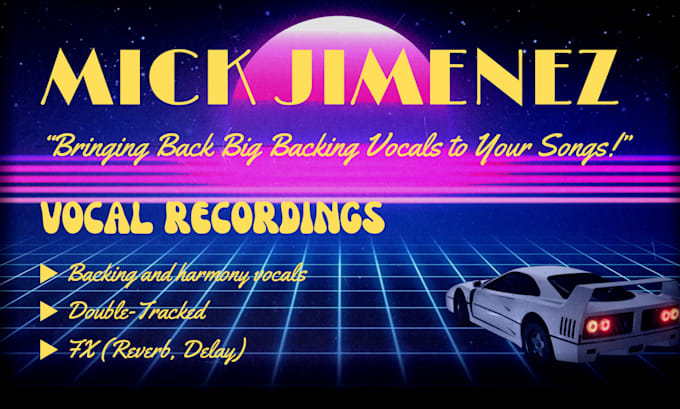 record backing vocals for your song