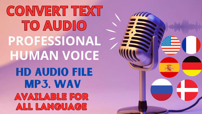 turn any text into audio with quality voice