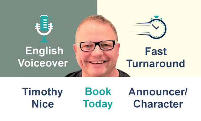 record a professional english character voice over for less