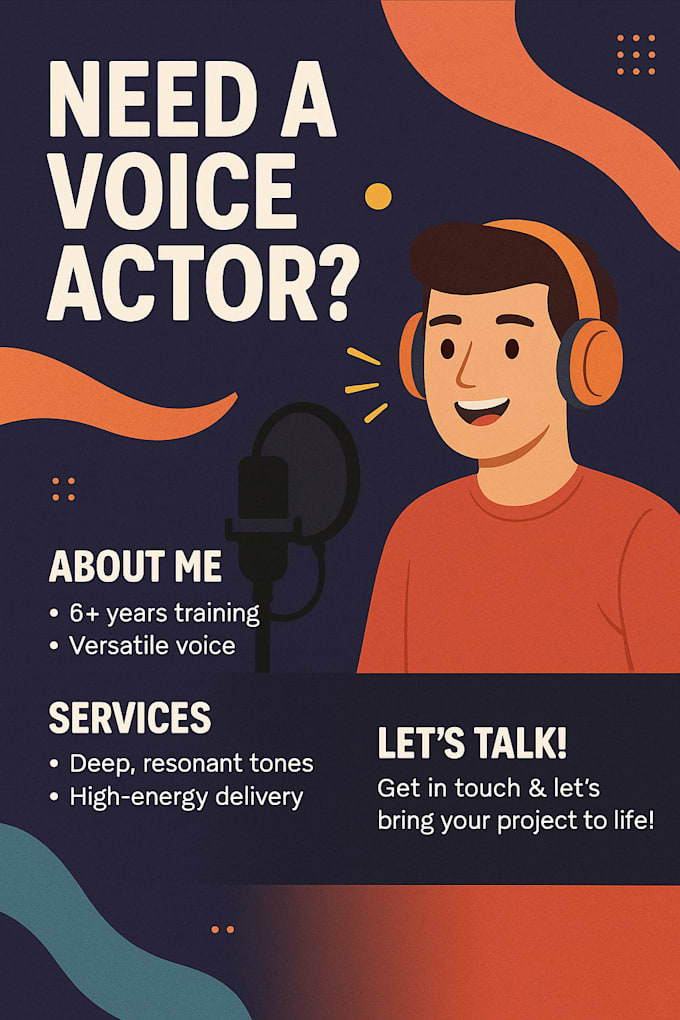 record a professional voice over or character voice