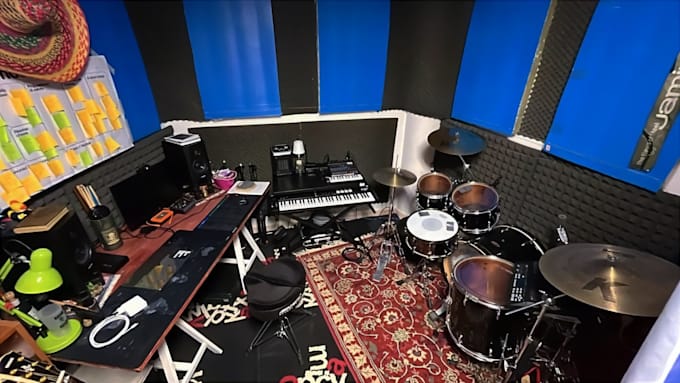 record professional pop, hip hop, funk, rnb drums for you