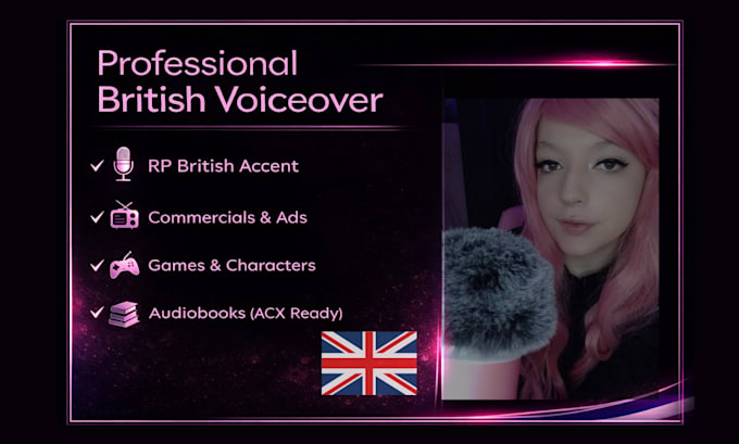 provide a professional british female narration for you