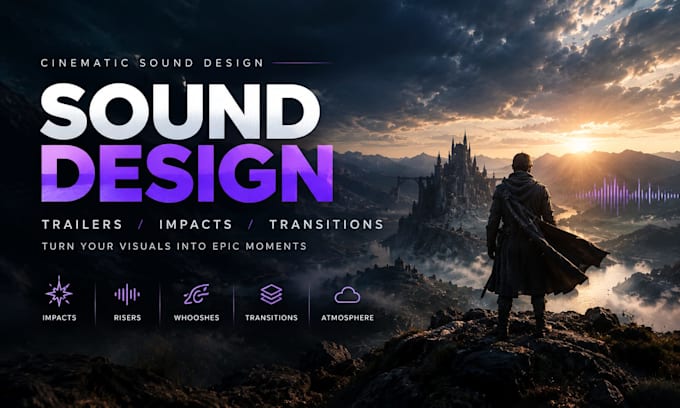 create cinematic sound design for films, videos and games