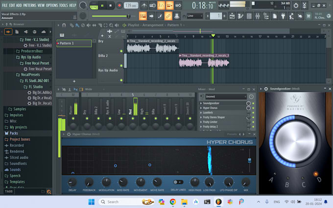process vocals for audio song