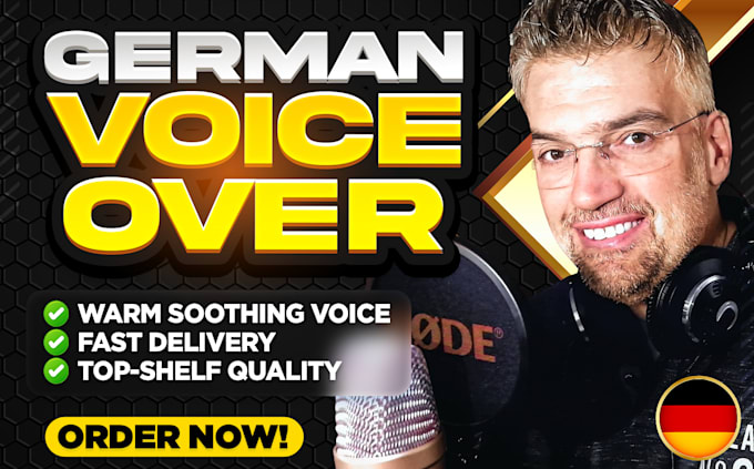 speak a german voice over with a deep plaesant voice