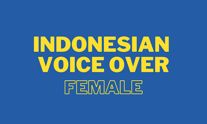 do indonesian voice over