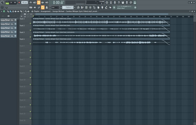 separate the provided audio into stems