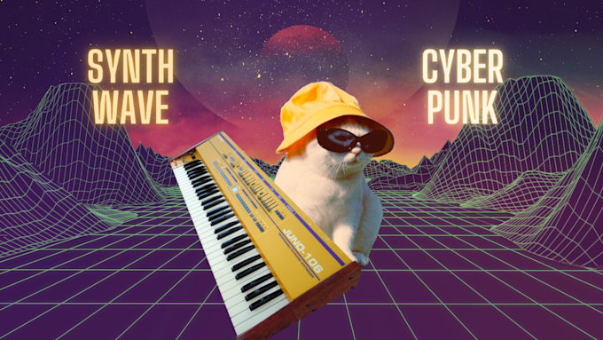 create synthwave retrowave music track
