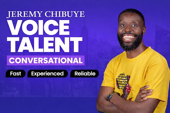 record a professional and conversational african voice over