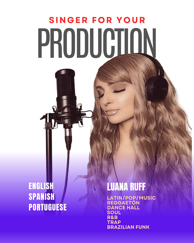 sing professional female vocal in english, spanish or portuguese