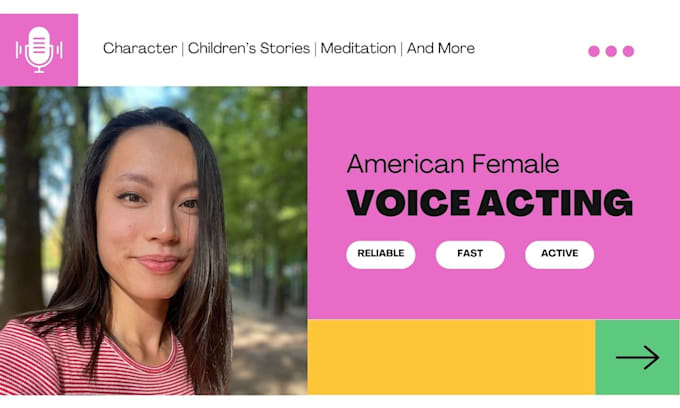 be your female voice actor for characters