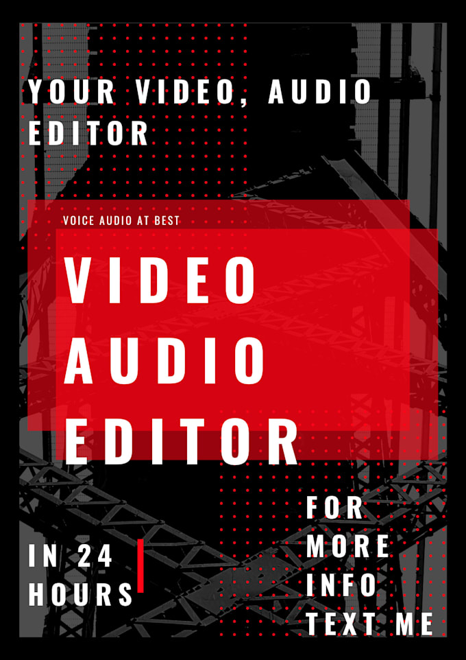 fix audio sound, background noise, edit any video audio