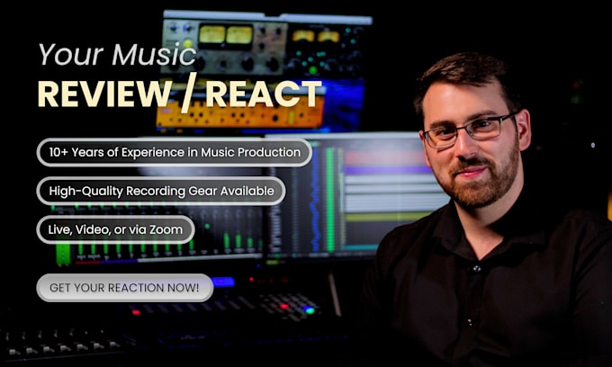 review and react to your music via zoom or video