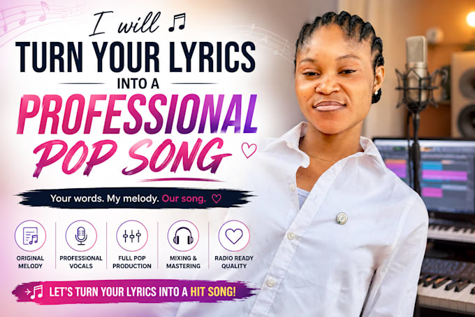 turn your lyrics into a catchy professional pop song