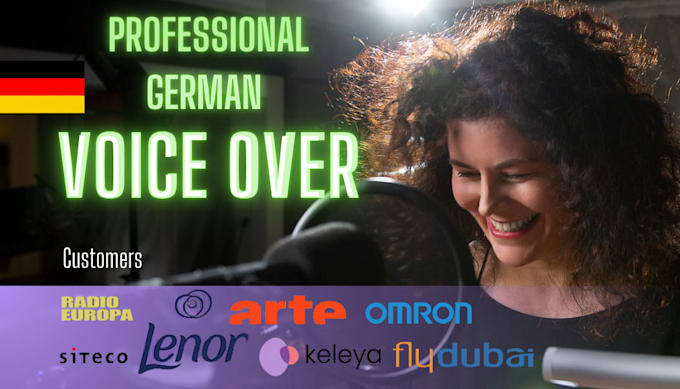 record a female german voice over for your commercials