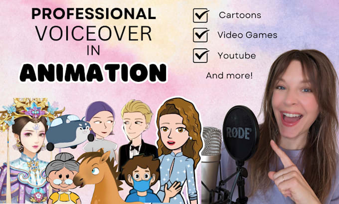 provide a female voiceover for characters