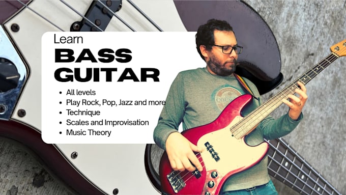 teach you how to play bass guitar from beginner to pro