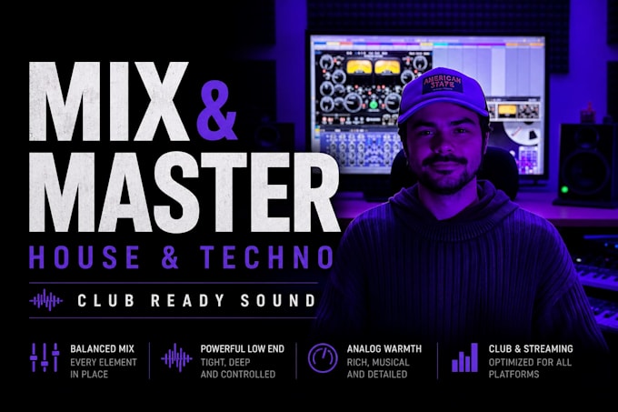 mix and master your house or techno track ready for the club