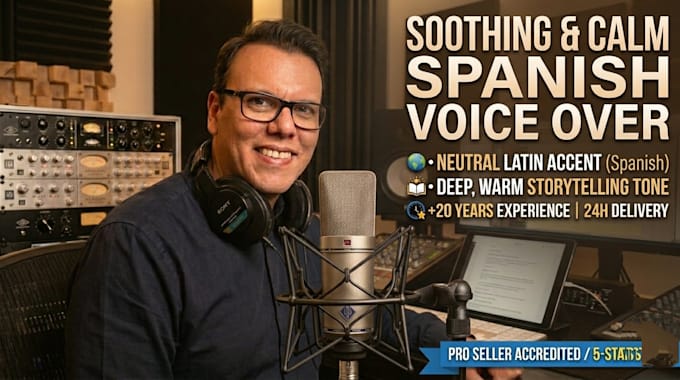 record a soothing calm neutral spanish voice over