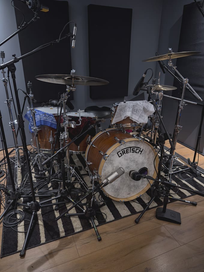 record professional live acoustic drum tracks for your song multitrack