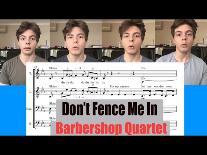 compose, arrange and sing acapella or barbershop quartet for any project