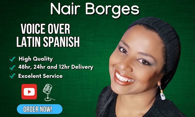 record female voice over spanish for project