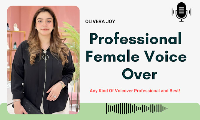 record a professional female voice over, female voiceover