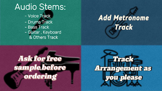 split your music audio file into different instrument track stems