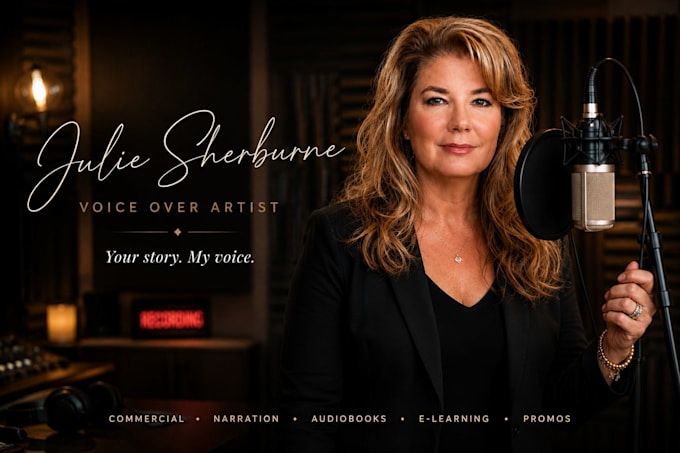 record a professional american female voice over