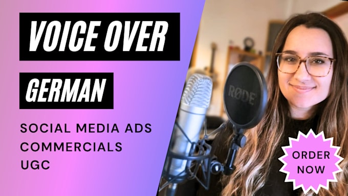 record a german ads, ugc, commercial voice over