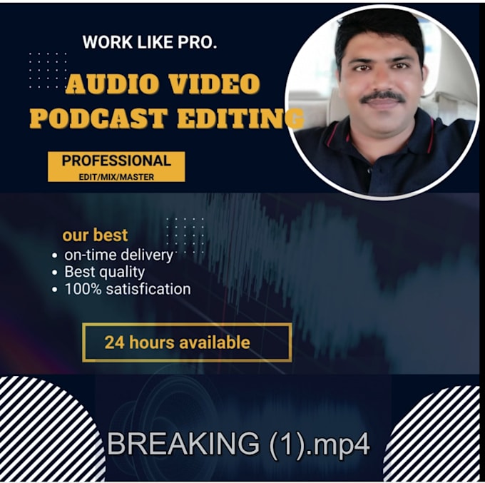 edit and enhance your podcast audio and video as a sound engineer