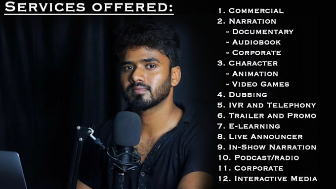 be your professional telugu male voice over artist