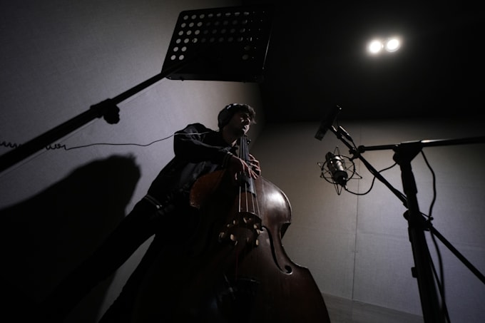 record jazz double bass for your composition