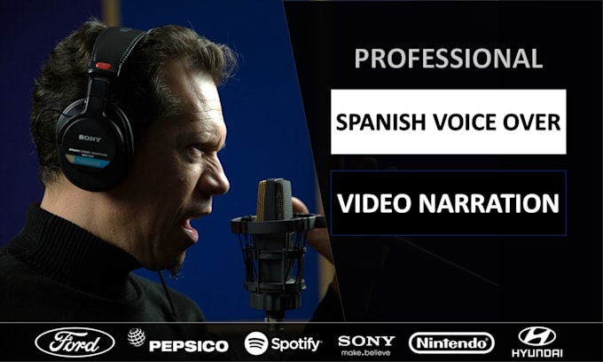 record a pro spanish voice over narration for your video