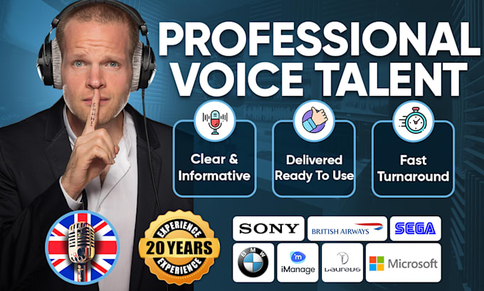 record you a british male voice over today