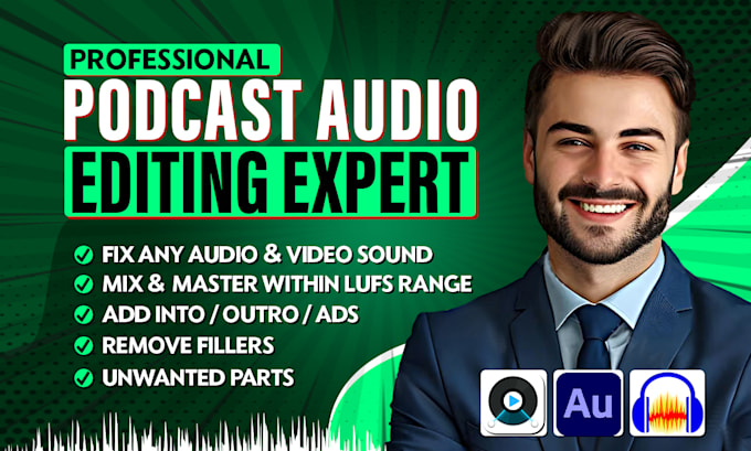 provide professional podcast audio editing service
