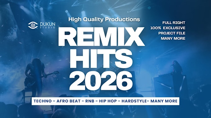 produce exclusive remix your song edm techno into any style